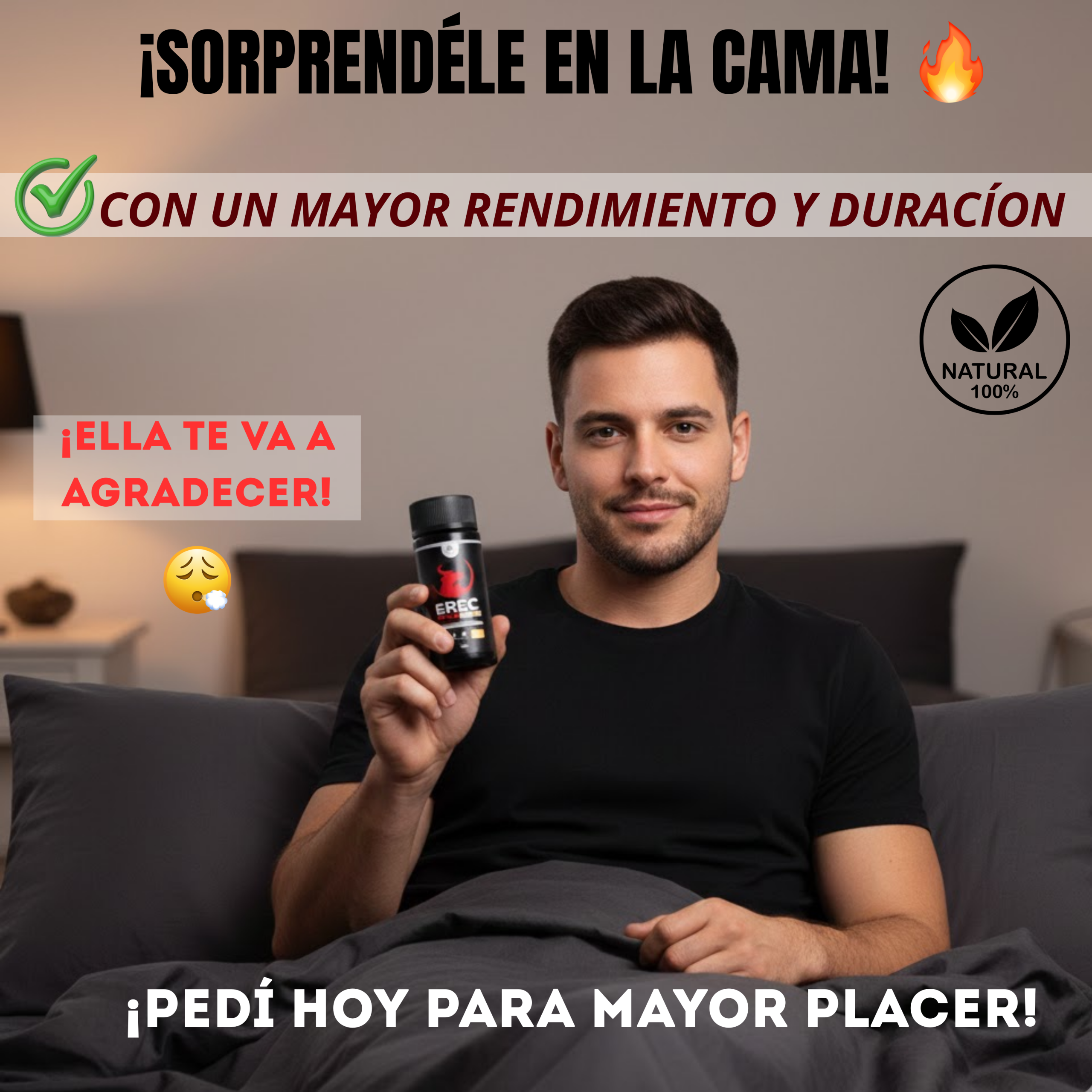EREC MAXX GOLD – Potencia, Energía y Vitalidad Masculina Avanzada (60 Cápsulas) - Image 3