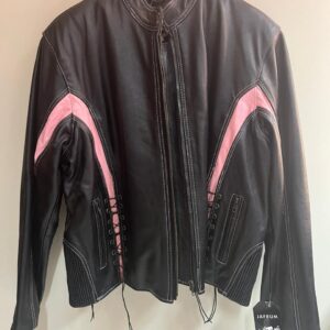 Chaqueta en Cuero Jafrum 2XL Rosa y Negro
