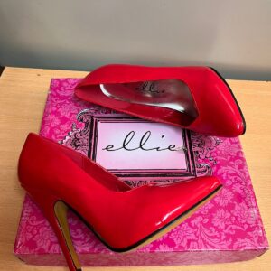 Zapatos Ellie Stiletto Talle 7 (38) Taco de 4" Rojos