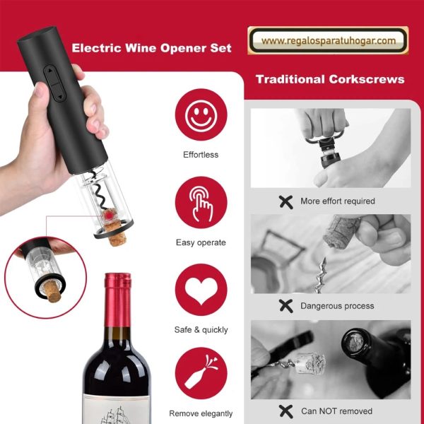 Sacacorchos Inalámbrico Recargable USB con accesorios - Image 5