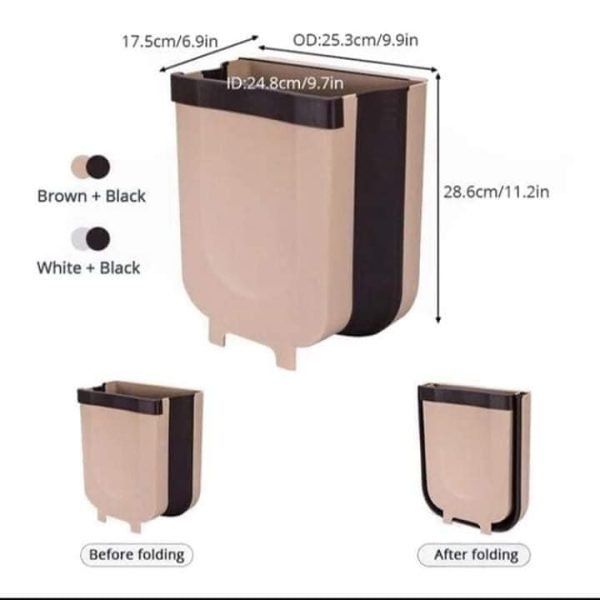 Basurero Plegable Beige o Blanco para la cocina. - Image 7