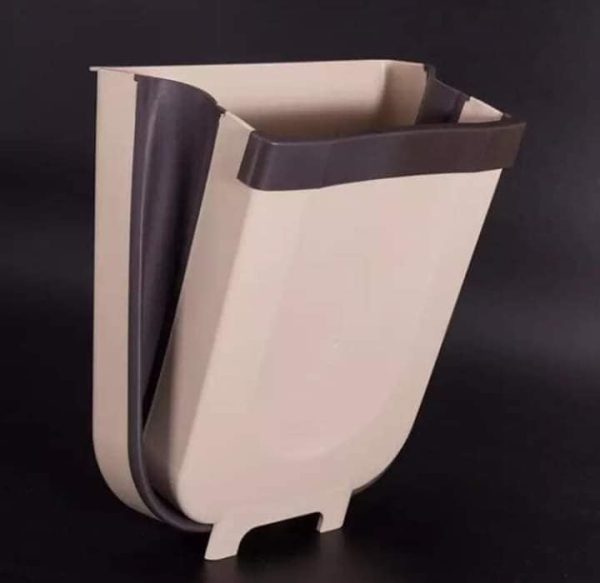 Basurero Plegable Beige o Blanco para la cocina. - Image 9