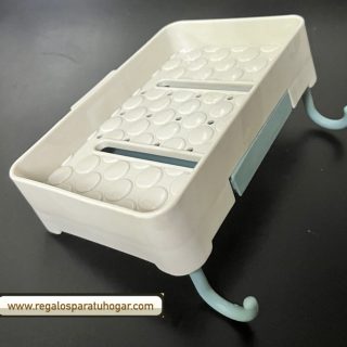 Jabonera autoadhesiva organizadora para el baño