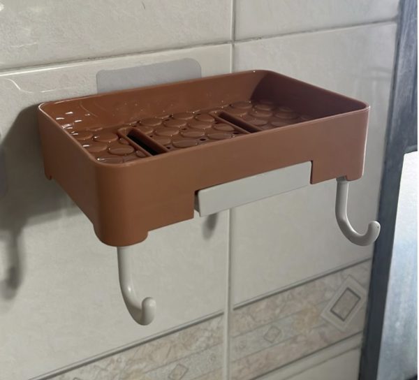 Jabonera autoadhesiva organizadora para el baño - Image 7