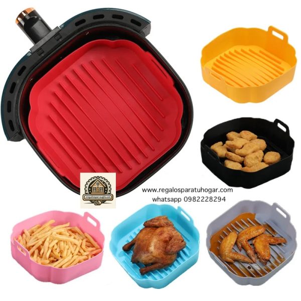 Molde cuadrado de Silicona para Air Fryer o Microondas - Image 5