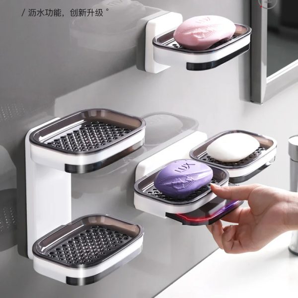 Jabonera Doble de Plástico ABS – Solución Práctica y Elegante sin Taladros - Image 7