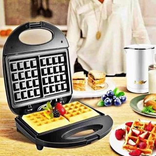 Wafflera de 750 watts con Antiadherente