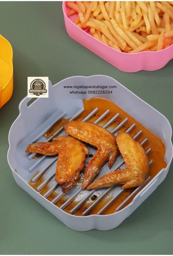 Molde cuadrado de Silicona para Air Fryer o Microondas - Image 7