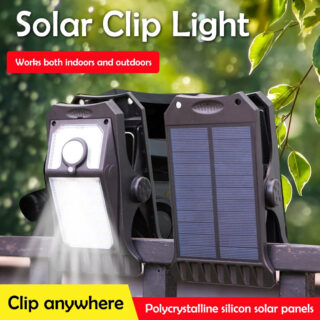 Luz Solar con Clip y Sensor de Movimiento