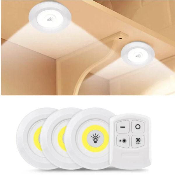 Set de 3 Luces LED con Baterías y Control Remoto - Image 4