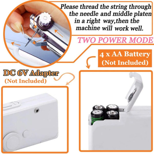 Mini Cose - Cose Todo: Mini máquina portátil, a batería con opción de adaptador de corriente - Image 6