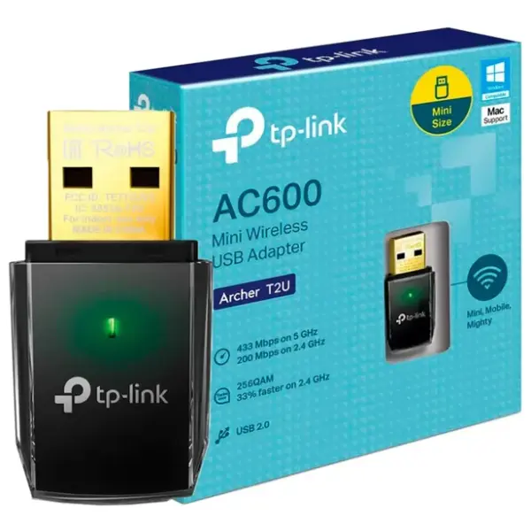 Adaptador de Red USB TP-Link Archer T2U AC600 Dual Band Wi-Fi - Image 8
