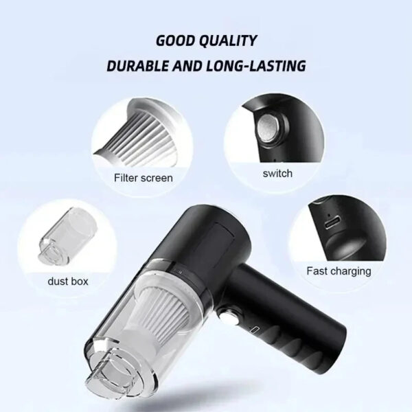 Aspiradora Portátil Inalámbrica Multifuncional para Auto, Oficina y Hogar - Image 9