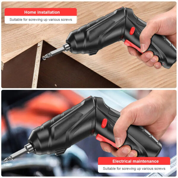 Destornillador Eléctrico Inalámbrico 3.6V - Mini Taladro Recargable 1300mAh con Luz LED - Image 2