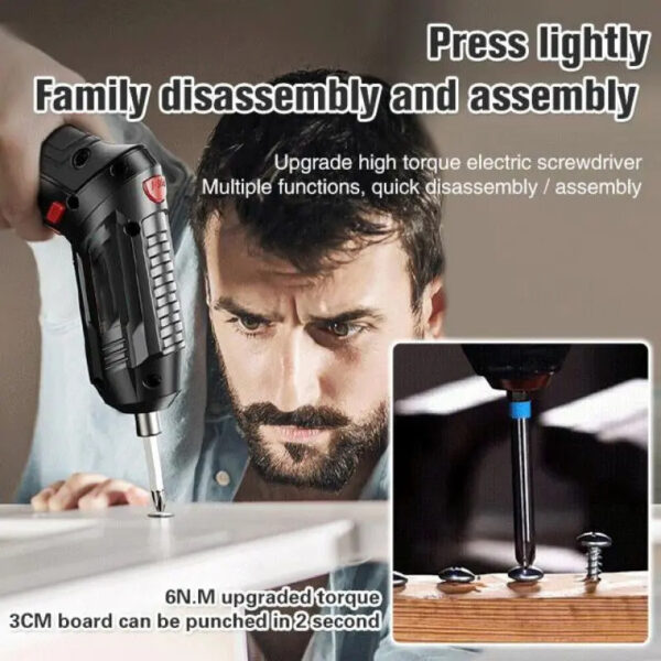 Destornillador Eléctrico Inalámbrico 3.6V - Mini Taladro Recargable 1300mAh con Luz LED - Image 11