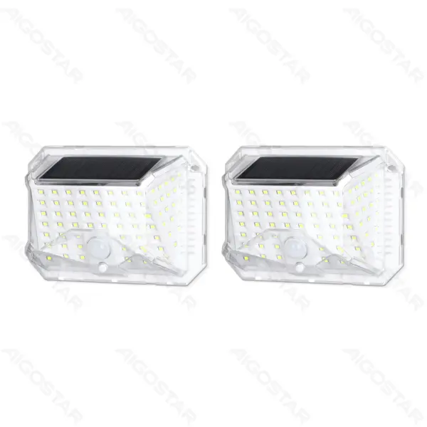 Lámpara Solar LED de Pared Aigostar "Solar Sensor Wall Light": Iluminación Exterior Eficiente y Segura (Paquete de 2)