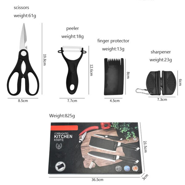Juego de Cuchillos de Cocina – 7 Piezas + Regalos 🔪✨ - Image 2