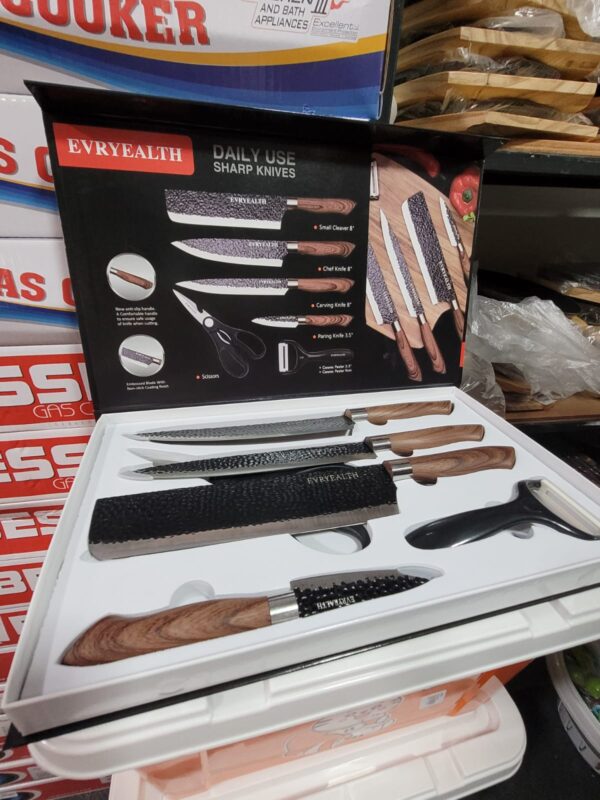 Juego de Cuchillos de Cocina – 7 Piezas + Regalos 🔪✨