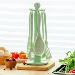 Juego de Utensilios de Cocina en Silicona con Soporte – 7 Piezas