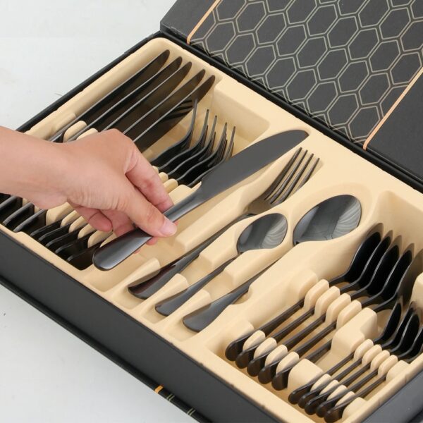 Juego de Cubiertos de Acero Inoxidable – Elegancia y Durabilidad en Cada Comida - Image 4