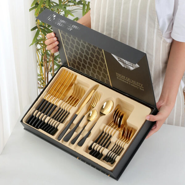 Juego de Cubiertos de Acero Inoxidable – Elegancia y Durabilidad en Cada Comida - Image 5