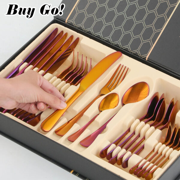 Juego de Cubiertos de Acero Inoxidable – Elegancia y Durabilidad en Cada Comida - Image 9