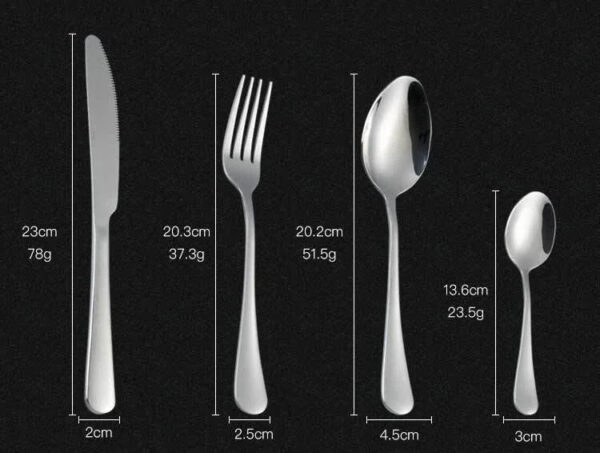 Juego de Cubiertos de Acero Inoxidable – Elegancia y Durabilidad en Cada Comida - Image 3