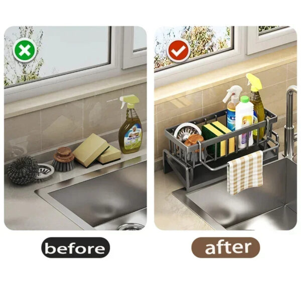 Caddy Organizador de Cocina en Acero Inoxidable – Práctico, Duradero y Multifuncional - Image 2