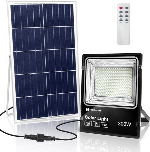 Foco Proyector LED Solar Aigostar 300W – Iluminación Potente y Eficiente para Exteriores