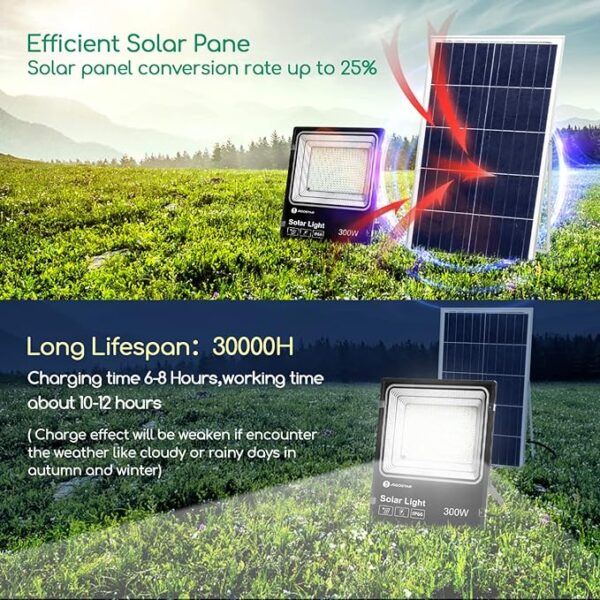 Foco Proyector LED Solar Aigostar 300W – Iluminación Potente y Eficiente para Exteriores - Image 6