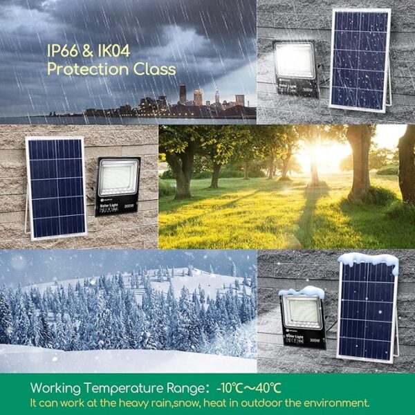 Foco Proyector LED Solar Aigostar 300W – Iluminación Potente y Eficiente para Exteriores - Image 4