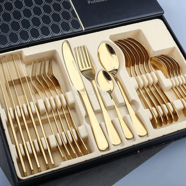 Juego de Cubiertos de Acero Inoxidable – Elegancia y Durabilidad en Cada Comida