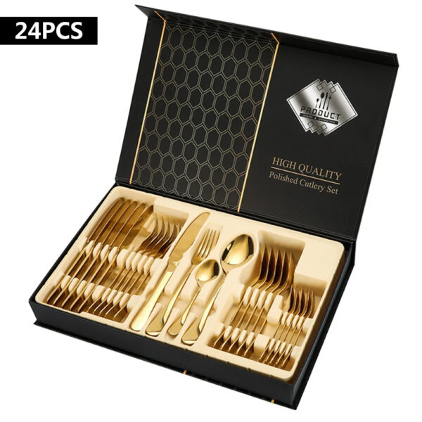Juego de Cubiertos de Acero Inoxidable – Elegancia y Durabilidad en Cada Comida - Image 17