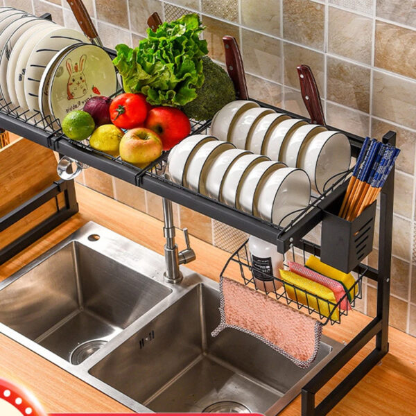 🧼 Escurreplatos de Acero Inoxidable para Fregadero – Estante Multifuncional de Cocina 🥄🍽️ - Image 6