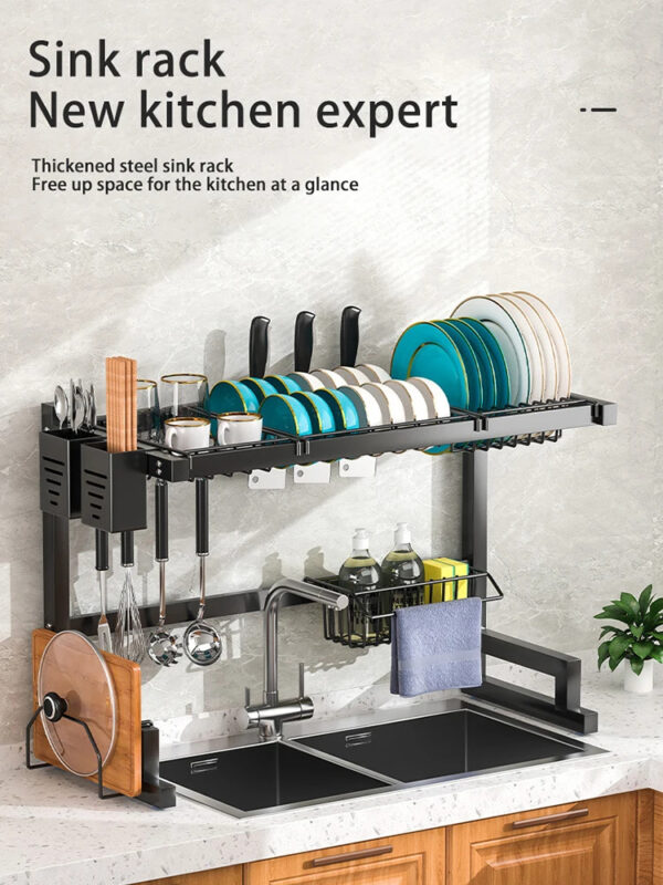 🧼 Escurreplatos de Acero Inoxidable para Fregadero – Estante Multifuncional de Cocina 🥄🍽️ - Image 10