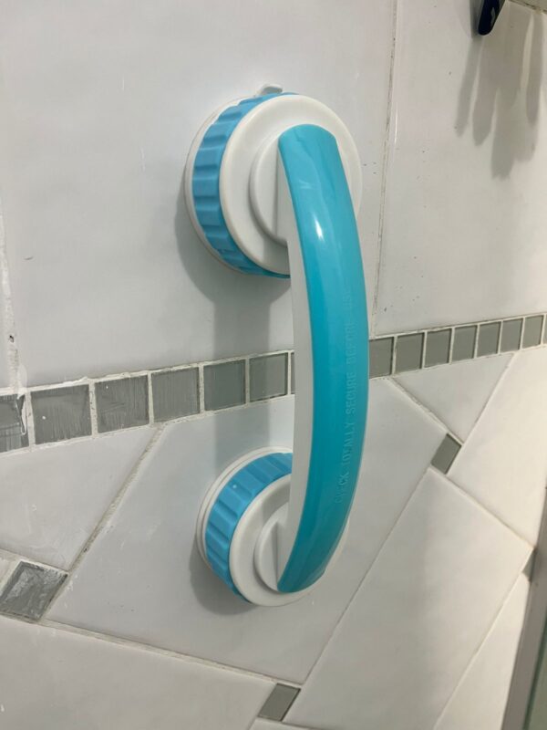 Manija de Sujeción con Ventosa | Seguridad sin Perforar para Baño, Vidrios y Auto