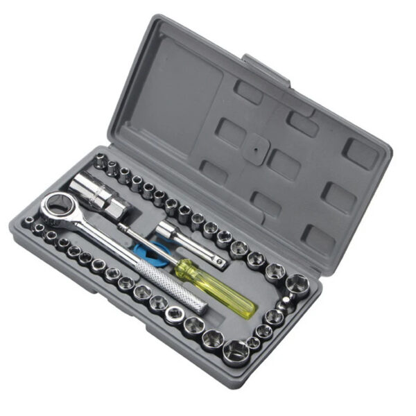 🔧 Kit de Herramientas 39 Piezas 🚗 ¡Imprescindible para Moto y Auto! Compacto, Completo y Portátil
