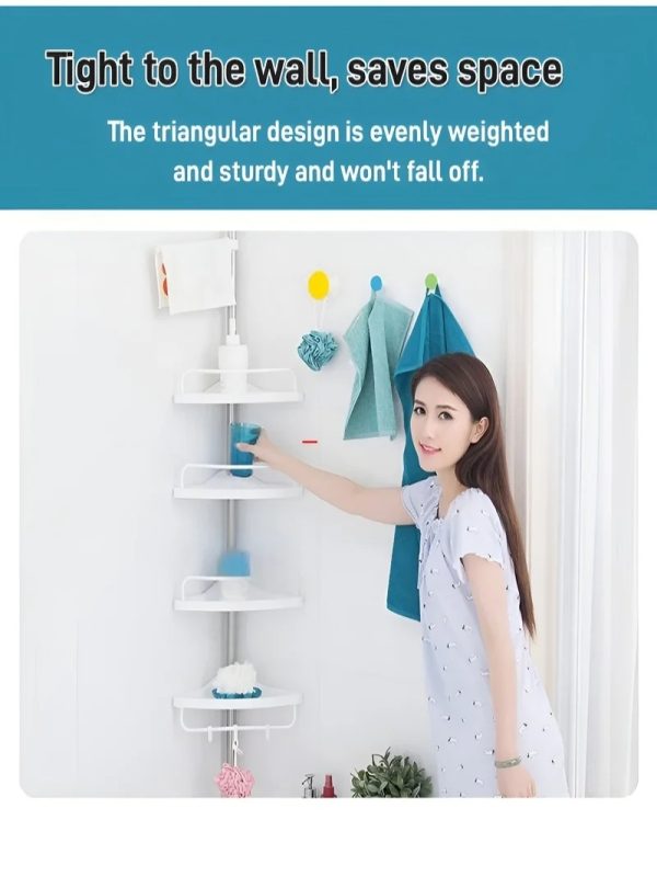 Estante Esquinero para Ducha de Acero Inoxidable - ¡Sin Perforar la Pared!