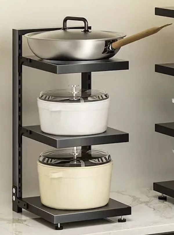 Estante Organizador Multicapa de Cocina en Acero al Carbon. Resiste Altas Temperaturas