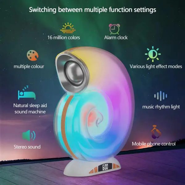 Altavoz y Despertador L39 "Conch": Ilumina tu Espacio, Musicaliza tu Vida
